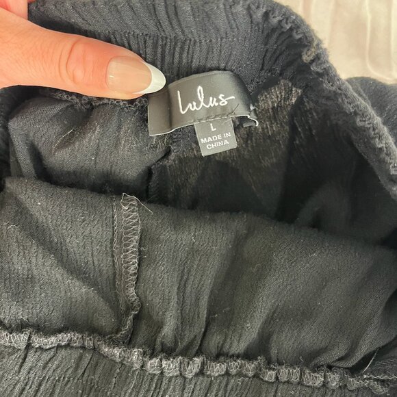 Black Lulu's Open Back Halter Tie Jumper - Picture 3 of 3